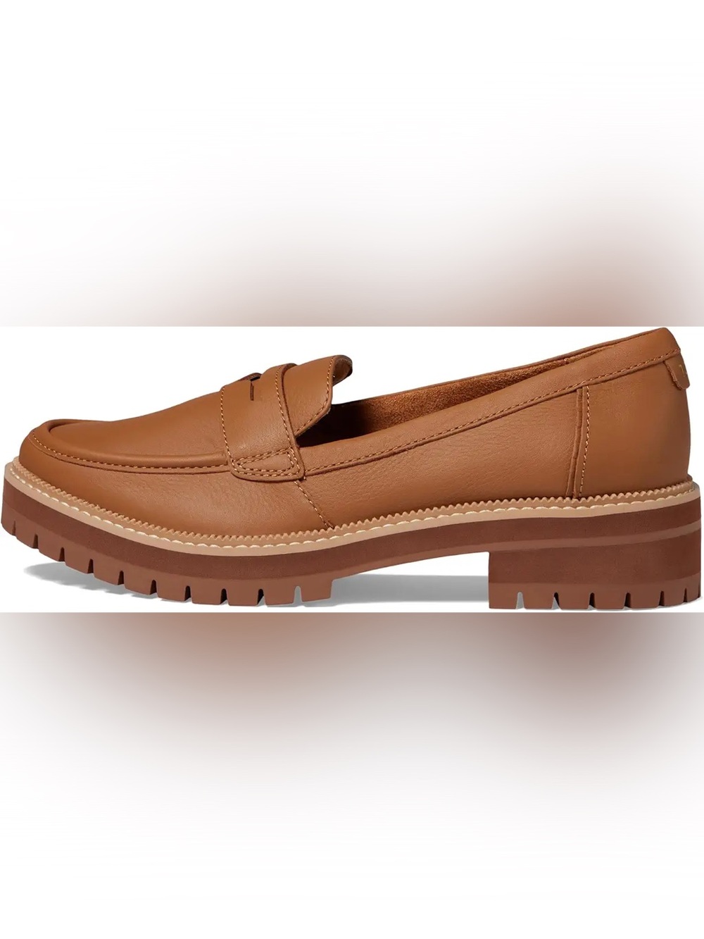 Toms Chestnut Brown Cara Penny Loafers - Picture 4 of 7